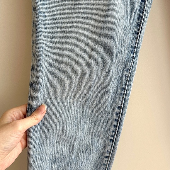 HIDDEN Light Blue Acid Wash Women's Front Slit Jeans, Denim Jeans, Size 24 - Picture 6 of 16